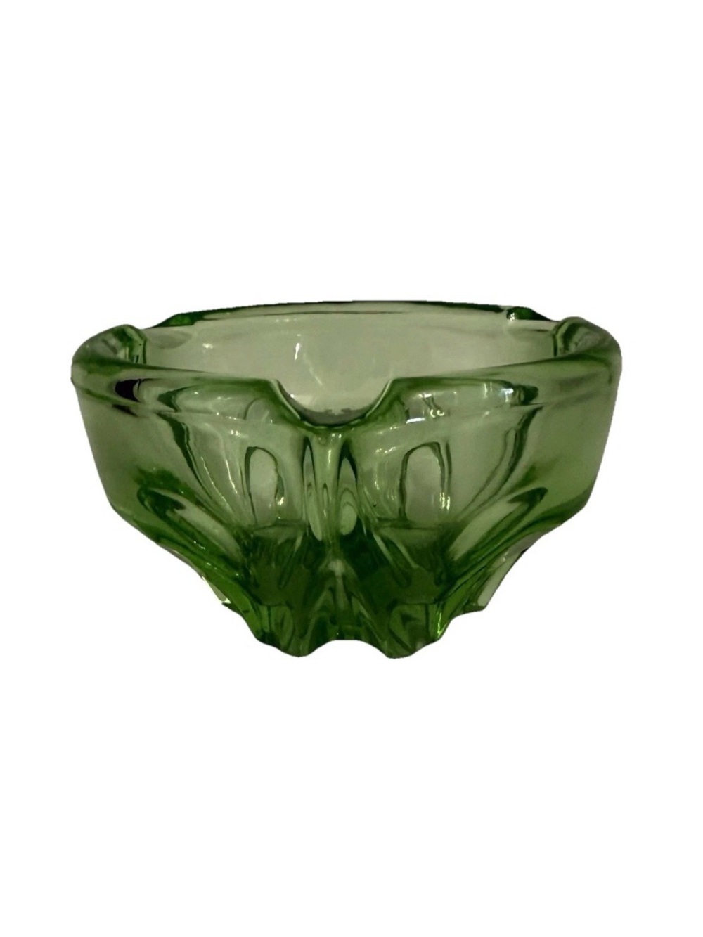 VTG Murano Green Glass Ashtray Dip Nut Dish Retro Colorful 1960’s Mid-Century